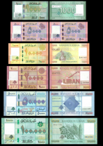 Lebanon Series 6 Lebanese banknotes - 1000 5000 10000 20000 50000 100000 Livres - 2014/2021