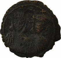 Leo III & Constantine V - Follis, Class III - 732  Constantinople