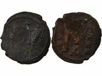 Leo III & Constantine V - Follis, Class III - 732  Constantinople