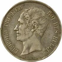 Leopold I - 5 Silver Francs, Bare Head - 1849 Bussels