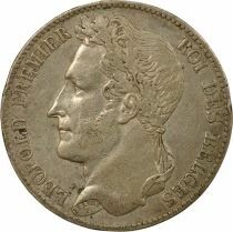 Leopold I - 5 Silver Francs, Laureate Head - 1848 Bussels