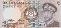 Lesotho 2 Maloti - Moshoeshoe II - B&acirc;timent du chapeau basotho &agrave; Maseru - 1981 - S&eacute;rie B/81