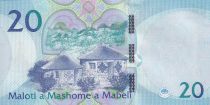 Lesotho 20 Maloti - Kings - Houses - 2021 - Serial BJ - P.NEW