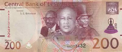 Lesotho 200 Maloti - Rois - Cavalier - 2021 - P.NEW
