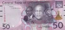 Lesotho 50 Maloti - Kings - Horses - 2021 - Serial AA - P.NEW