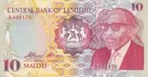 Lesoto 10 Maloti - King Moshoeshoe II - Basotho horseman - 1990 - Serial B - P.11a