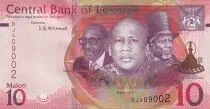 Lesoto 10 Maloti - Kings - Flowers - 2021 - Serial BJ - P.NEW