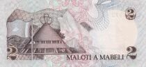 Lesoto 2 Maloti - Moshoeshoe II - Basotho hat building in Maseru - 1981 - Series B/81