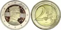 Letonia 2 Euros - Latvian woman - Colorised - 2014
