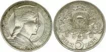 Letonia 5 Lati,  Milda - 1931 Silver
