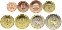 Letonia Euro.2014 Serial of 8 coins - 2014 Milda