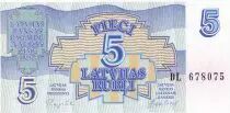 Lettonia 1 roubles - Symmetrical design - 1992 - Serial DL