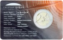Lettonie 2 Euros Commémo. BU Coincard Lettonie 2020 - Céramique lettone