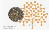 Lettonie 2 Euros Comm&eacute;mo. BU Coincard Lettonie 2022 - La Culture Financi&egrave;re