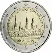Lettonie 2 Euros Comm&eacute;mo. LETTONIE 2014 - Riga
