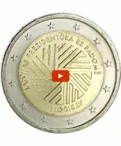 Lettonie 2 Euros Comm&eacute;mo. LETTONIE 2015 - Pr&eacute;sidence de l\'U.E.