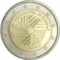 Lettonie 2 Euros Comm&eacute;mo. LETTONIE 2015 - Pr&eacute;sidence de l\'U.E.