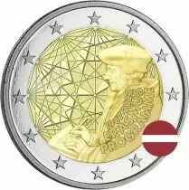 Lettonie Pi&egrave;ce 2 Euros Comm&eacute;mo. BU LETTONIE 2022 - 35 ans du Programme ERASMUS