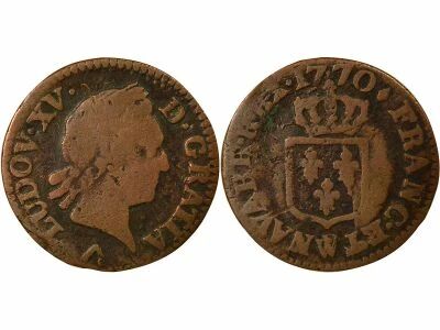Liard - Louis XV with Old Head - 1770 W Lille