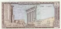 Libano 1 Livre - Columns of  Baalbek - 1980