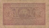 L&iacute;bano 25 Piastres - 1950 - P.42