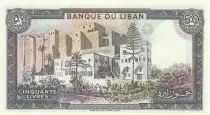 Libano 50 Pounds - Temple of Bacchus - 1988 - P.65d
