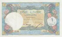 Libanon 1 Livre 1945 - Bank of Syria and Lebanon - Specimen - P.49s
