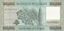 Libanon 100000 Pounds - Geometric design - Fruits - 2023 - Serial E