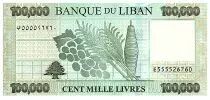 Libanon 100000 Pounds - Geometric design - Fruits - 2023 - Serial E.5555 - New