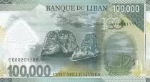 Libanon 100000 Pounds - Minaret - 2020 - Polymer - UNC