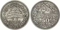 Libanon 50 Piastres Cedar tree - 1952