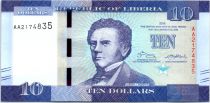 Liberia 10 Dollars, J. J. Roberts - Caoutchouc - 2016