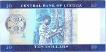 Liberia 10 Dollars, J. J. Roberts - Caucho - 2016