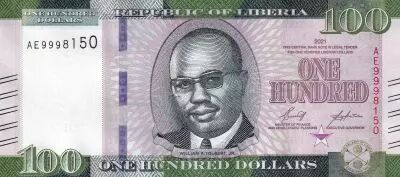 Liberia 100 Dollars - W. R. Tolbert - March� - 2021 - P.NEW