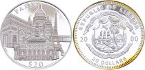 Liberia 20 Dollars - City of Paris - 2000 - Silver