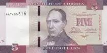 Liberia 5 Dollars - Edward J. Roye - Farmer - 2016 - Serial AA