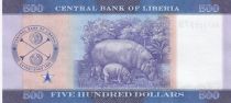 Liberia 500 Dollars - Créateurs du drapeau libérien - Hippopotames - 2022