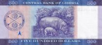 Liberia 500 Dollars - Designers of liberian flag - Hippopotamids - 2022 - Serial AA