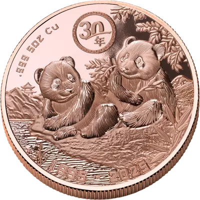 Liberia Giant Panda - 1 Dollar 2025 Copper