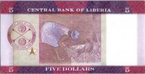 Liberia New1.2016 5 Dollars, E. J. Roye - Farmer - 2016