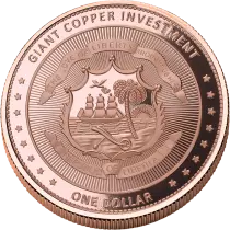 Liberia Panda géant - 1 Dollar 2025 Cuivre