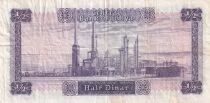 Libia 1/2 Dinars - Coat of Arms - Petrochemical Industries - 1972 - Series D/9