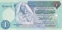 Libia 1 Dinar - Muammar Gaddafi - Mosque - ND (1993) - P.59a
