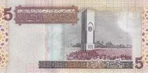 Libia 5 Dinars - Camels - Monument - 2004