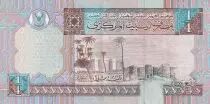Libya 1/4 Dinar -  Ruins - Fortress with palm trees - 2002 - P.62a