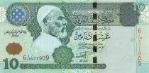 Libya 10 DInars - Omar al-Mukhtar - ND (2004) - P.70