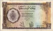 Libya 10 Pounds  Arms - 1963