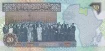 Libya 20 Dinars - Map of Libya  - Muammar Qaddafi & OAU members - ND (2002) - P.67a