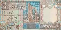 Libyen 1/4 Dinar -  Ruins - Fortress with palm trees - 2002