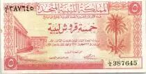 Libyen 5 Piastres Colonnade - palm tree - 1951